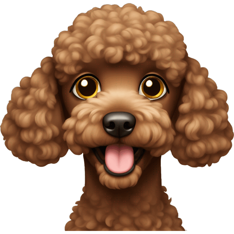 brown poodle emoji