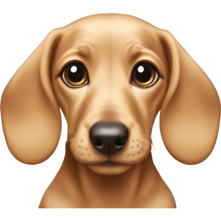 Dachshund blonde puppy emoji