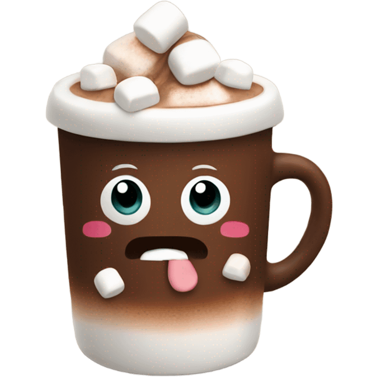 hot chocolate with marshmallows  emoji