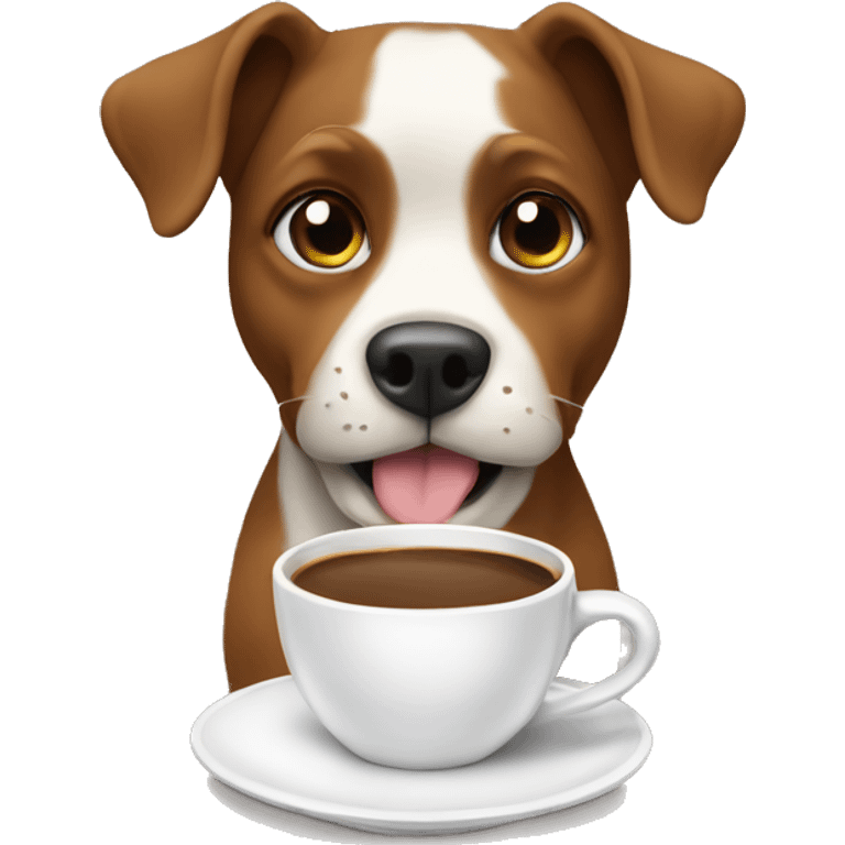 coffee with dog emoji