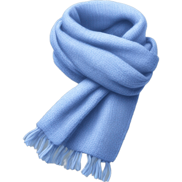 Realistic periwinkle winter scarf isolated. emoji