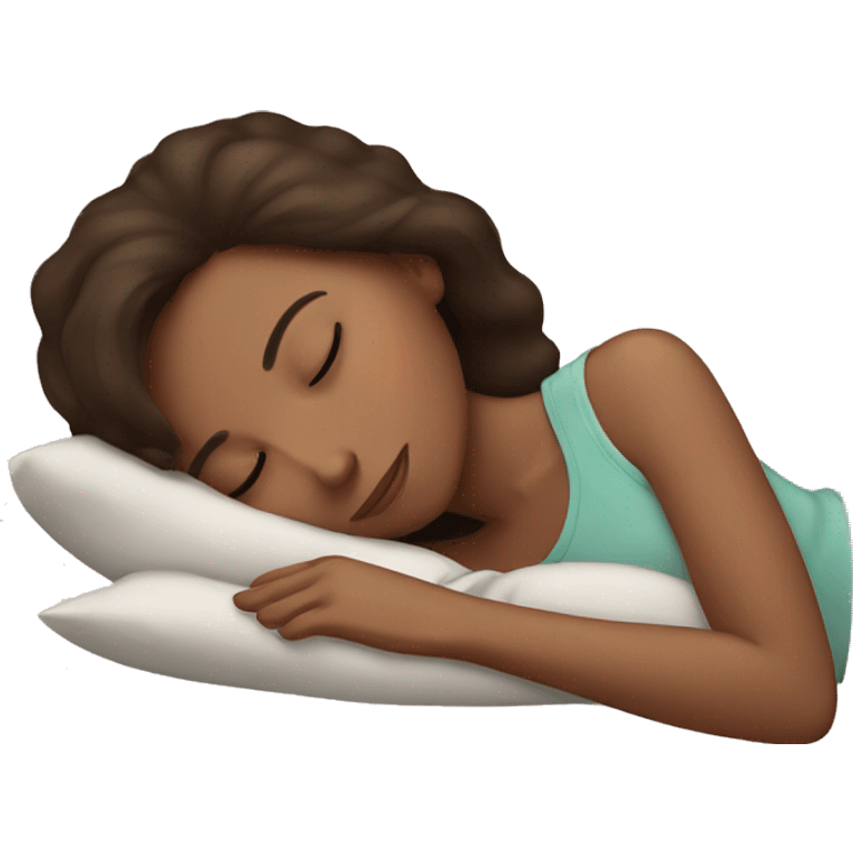 Brunette girl sleeping emoji