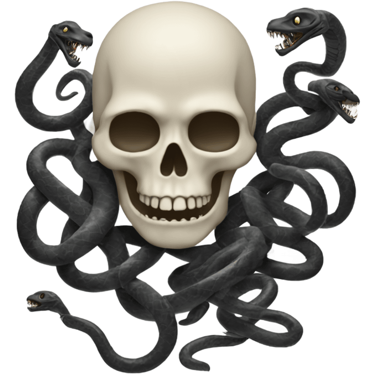 Sceleton with black snakes  emoji