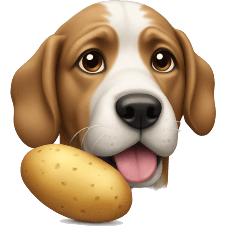 dog with potato emoji