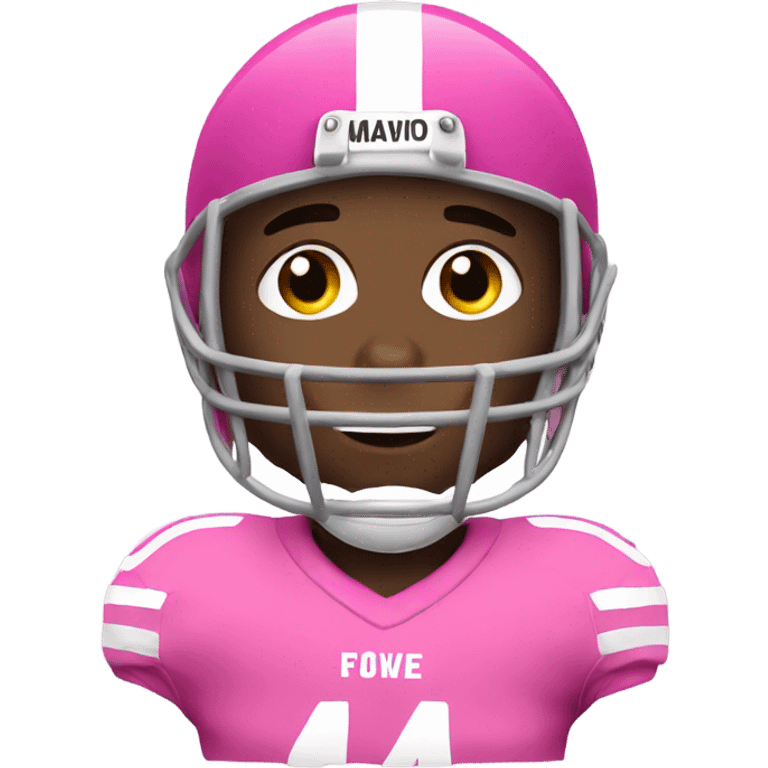 football player in pink emoji