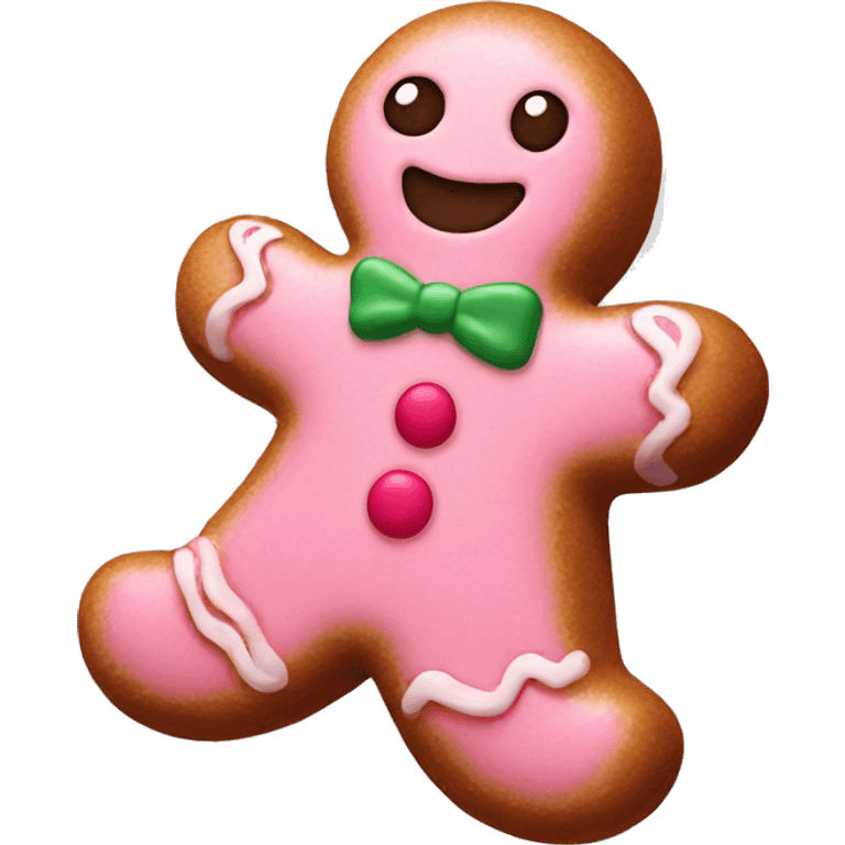 Pink Gingerbread man emoji