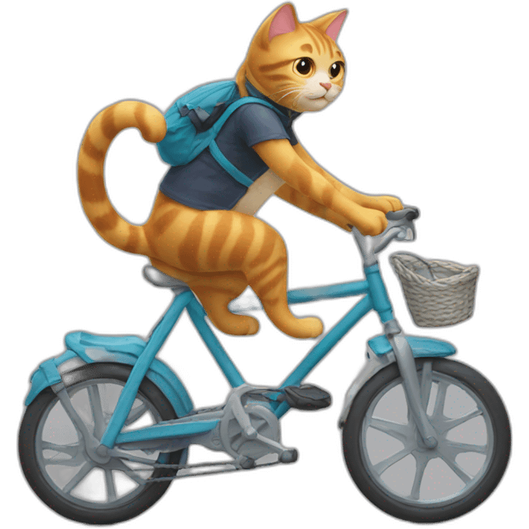 cat ride a bike emoji