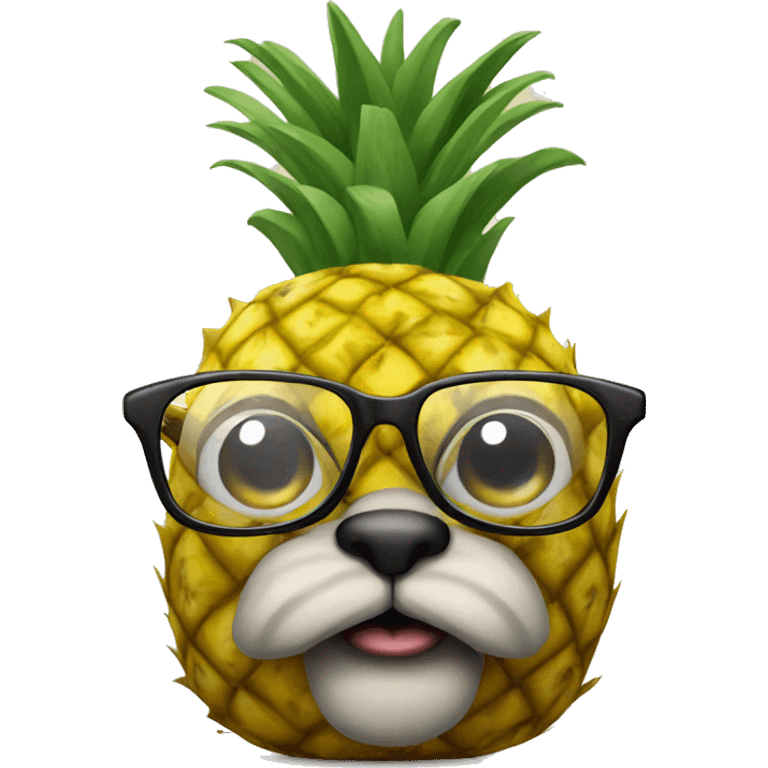 Animales pineapple wearing glasses emoji