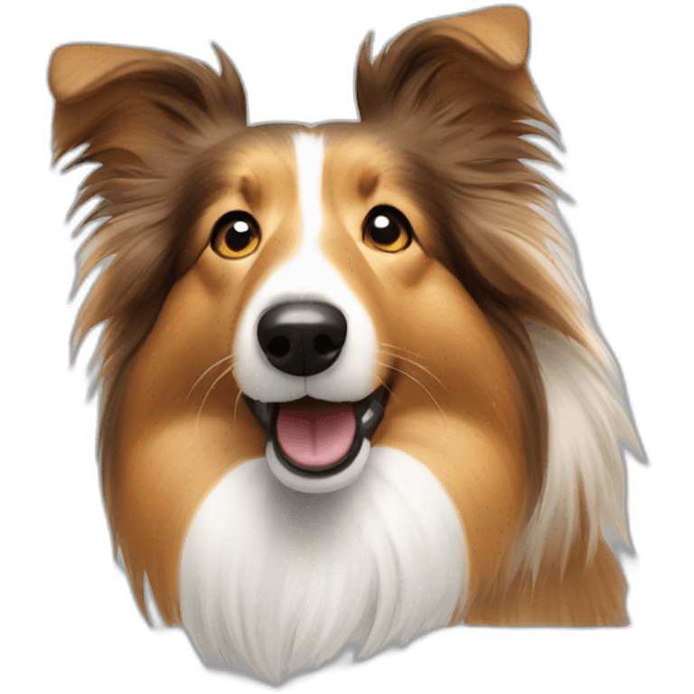 Sheltie looking up emoji