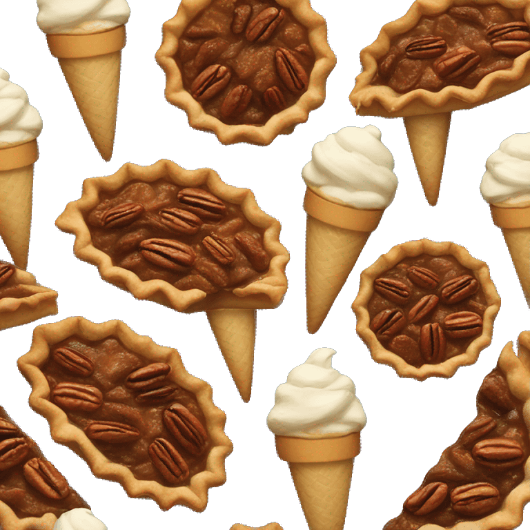 Pecan pie and ice cream  emoji