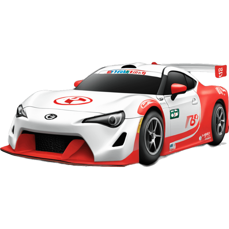 Radio Controlled Toyota 86 shaped like a Formula One race car with exposed wheels  emoji