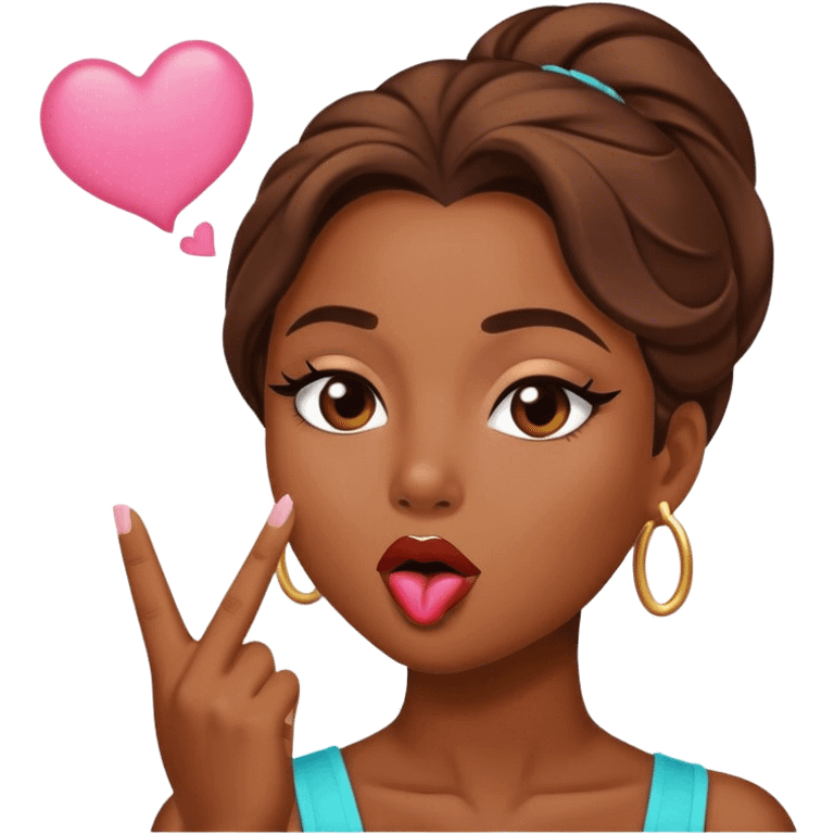 Keisha blowing a kiss emoji