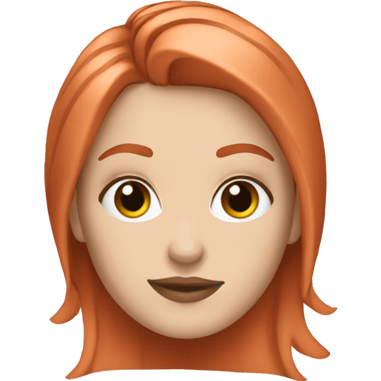 white girl with copper hair and eyelashes  emoji