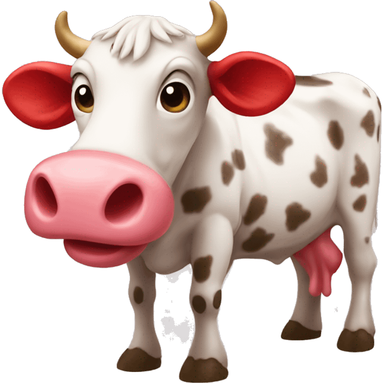 Strawberry cow emoji