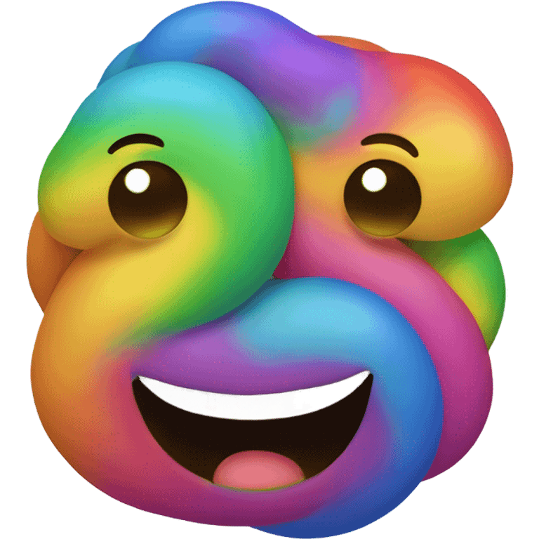 Rainbow poop emoji