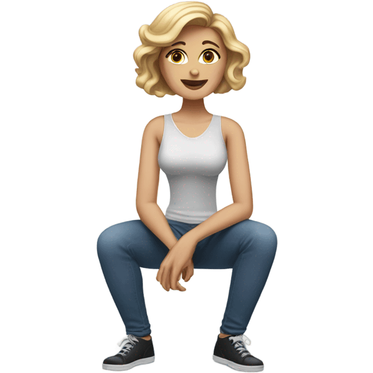 An beautiful white woman movie star  with  knees in casts emoji