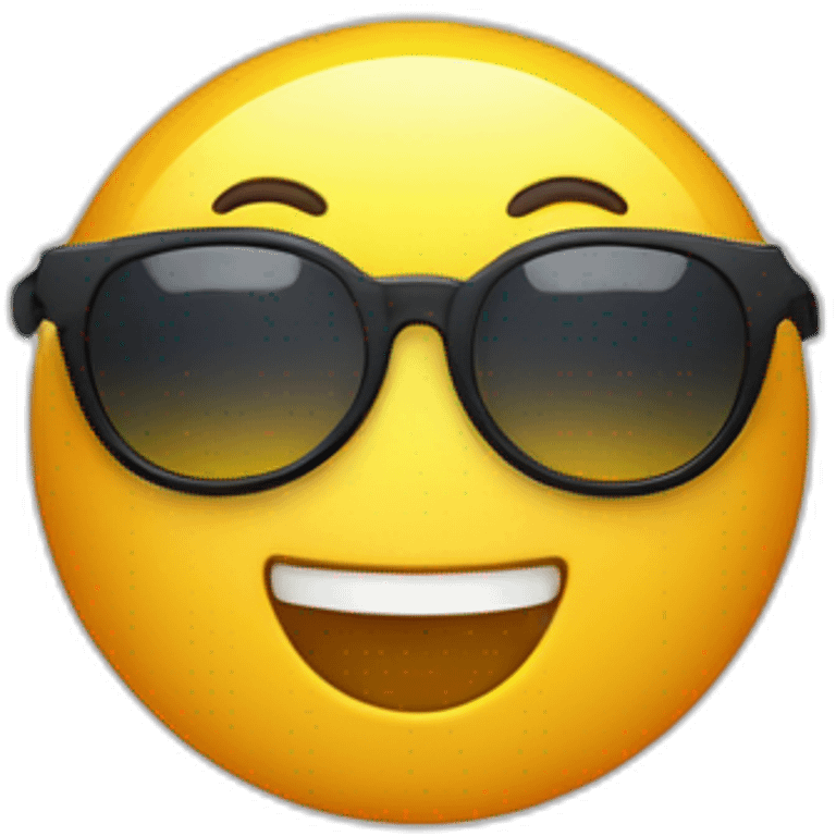 Carita con lentes de sol con una lágrima saliendo  emoji