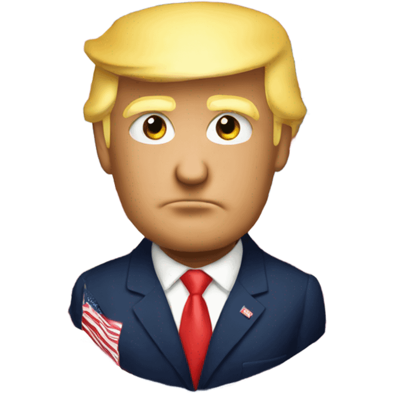 Trump with American flag emoji