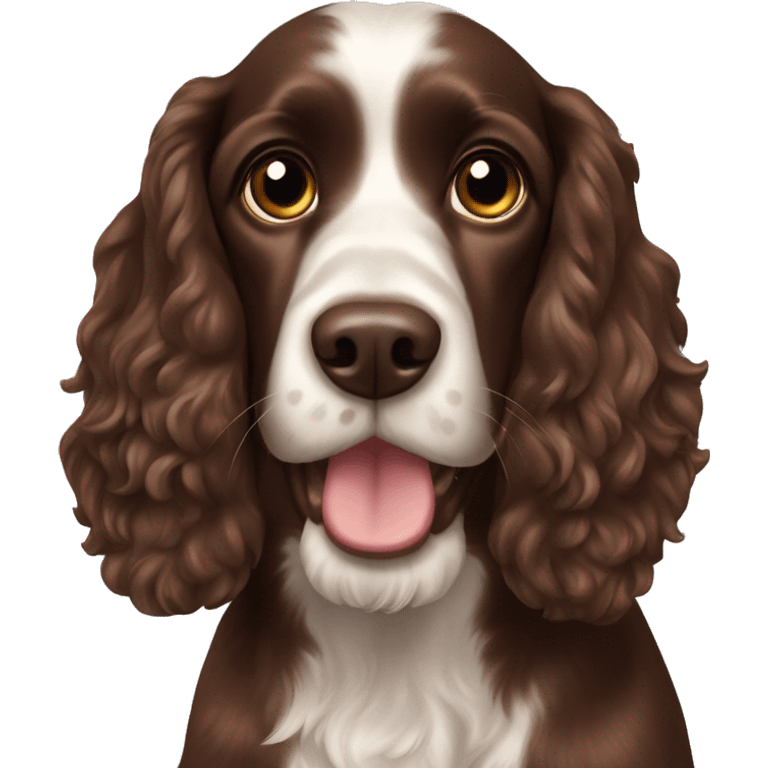 Chocolate cocker spaniel emoji