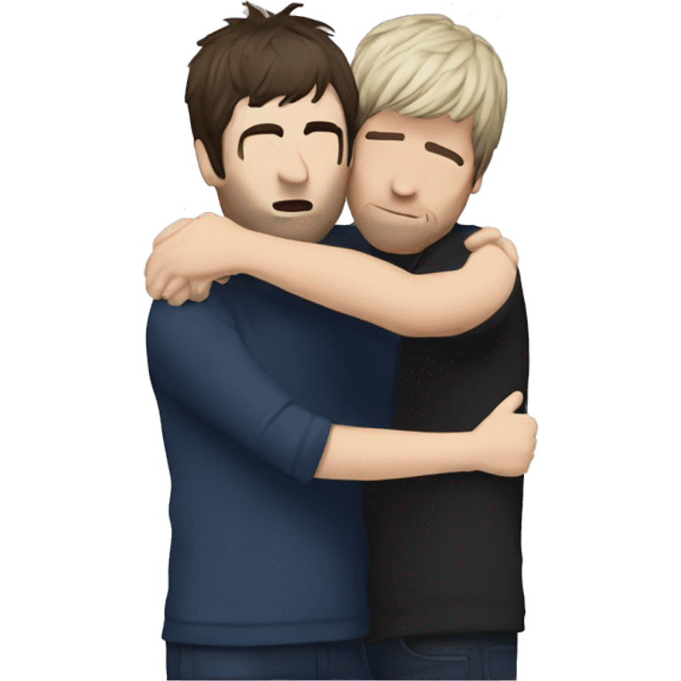 liam and noel gallagher hug emoji