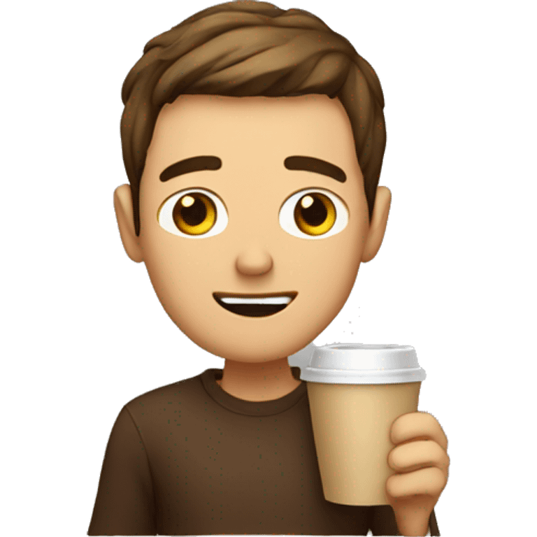 chill guy with coffee emoji