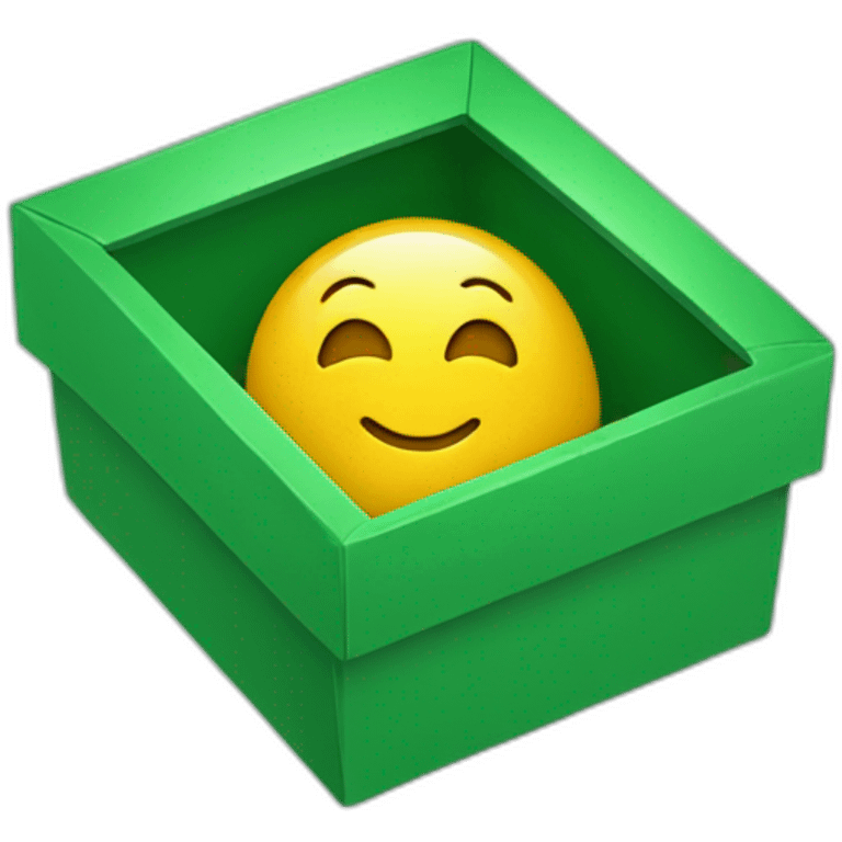 smile inside a green gift box emoji