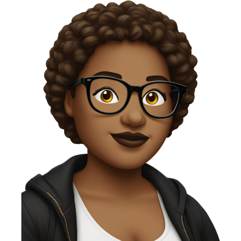 artist plus size black rimmed glasses emoji