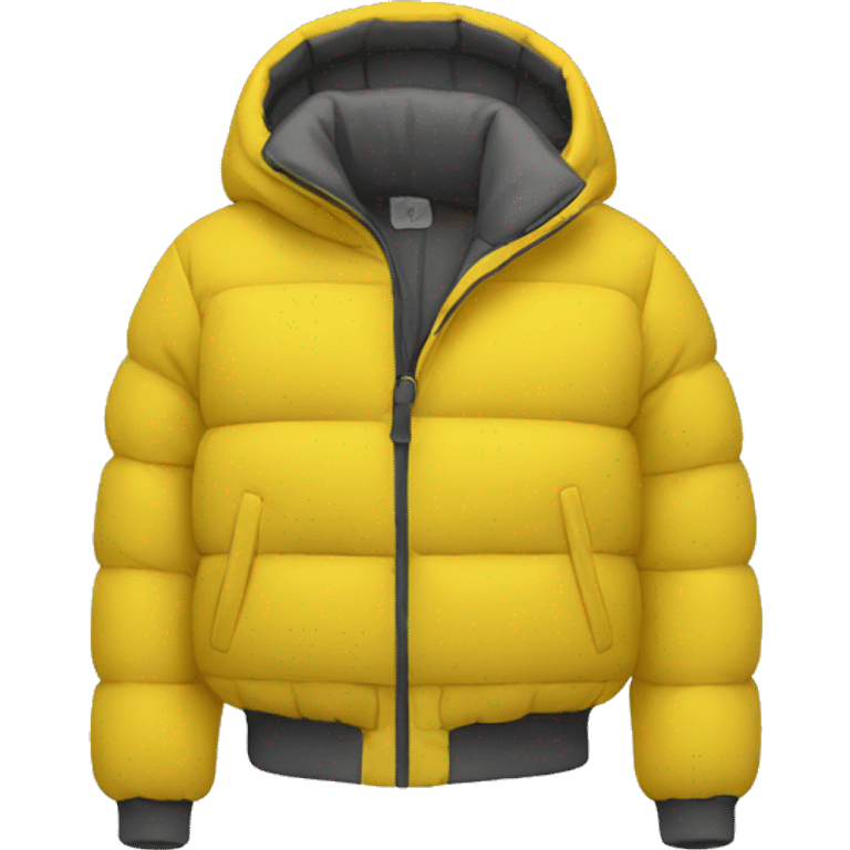 yellow puffer jacket emoji