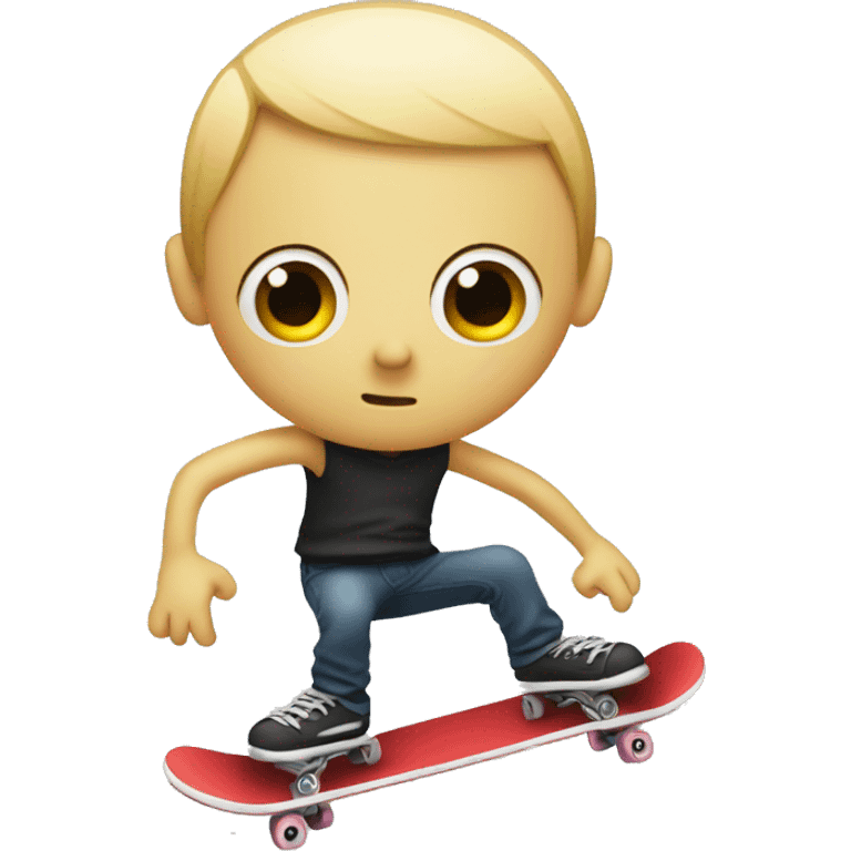 Skateur squelette emoji