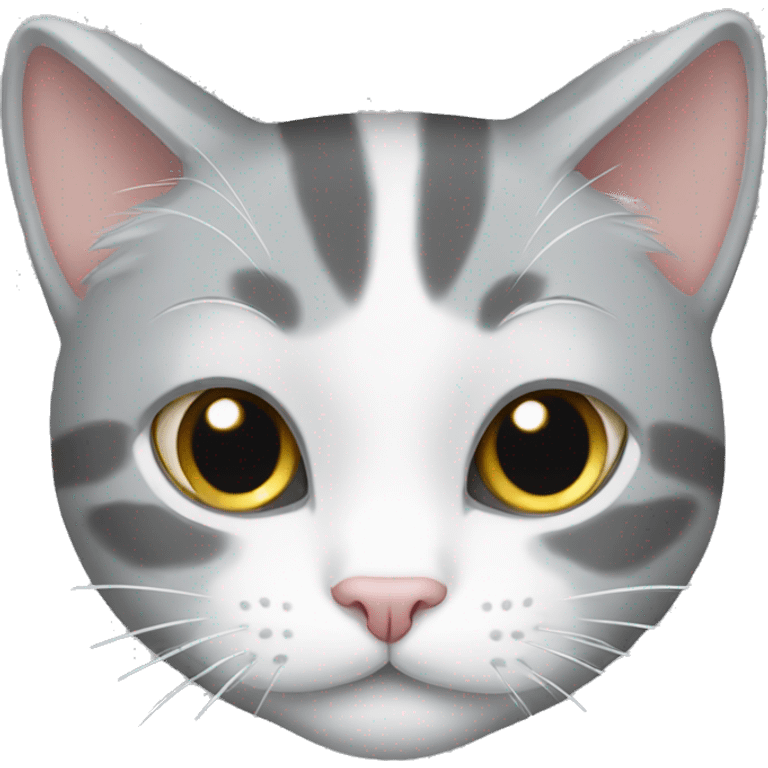 gray and white cat emoji