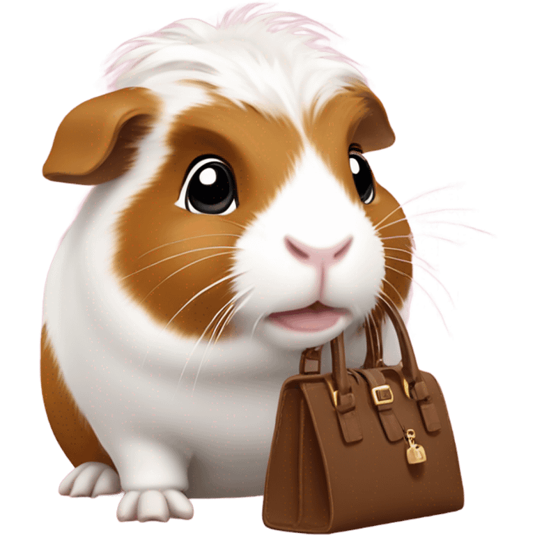 Guinea pig whit uggs and kelly hermes bag emoji