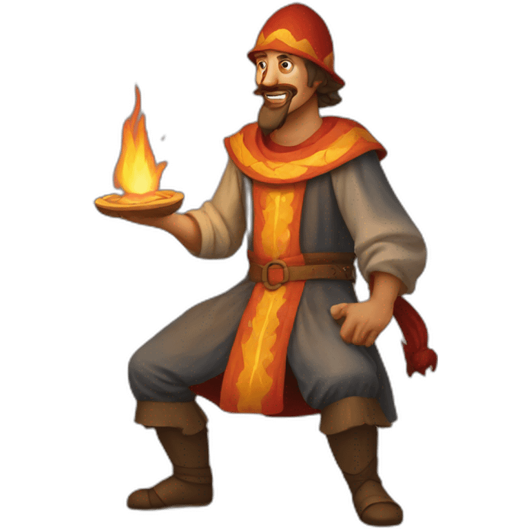 medieval fireeater emoji