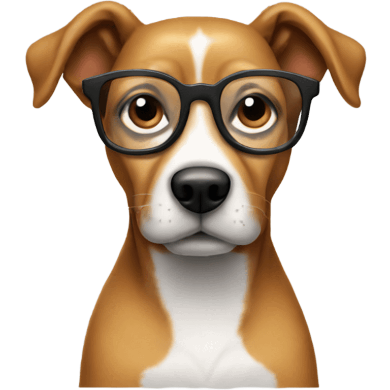 Dog with glasses emoji