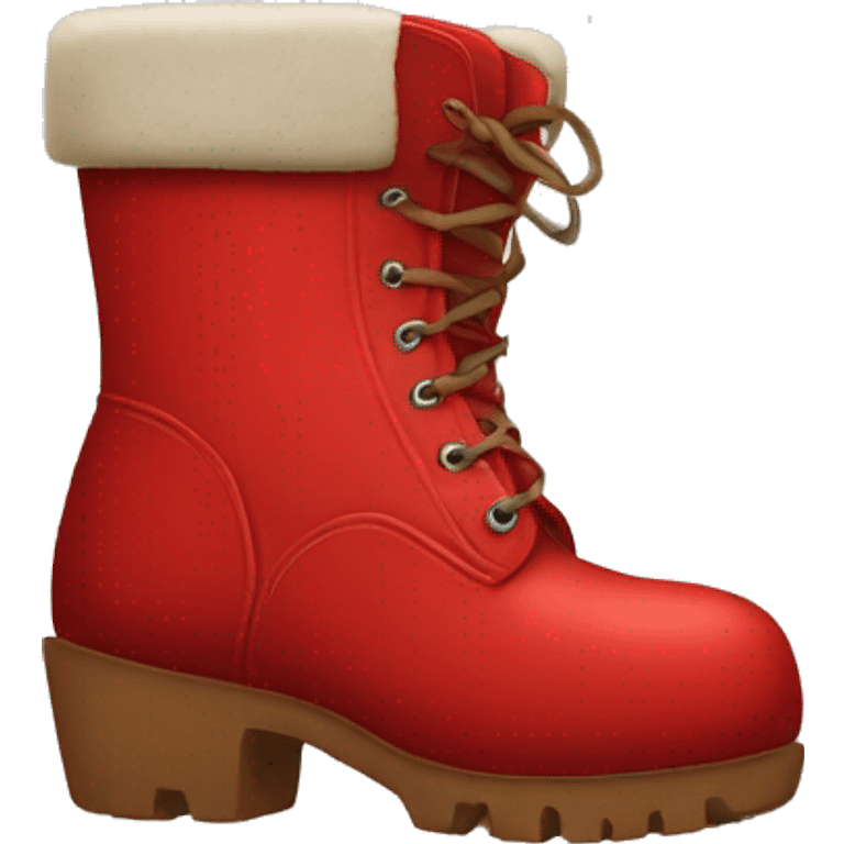 big red boot emoji