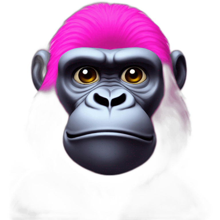 neon pink gorilla emoji