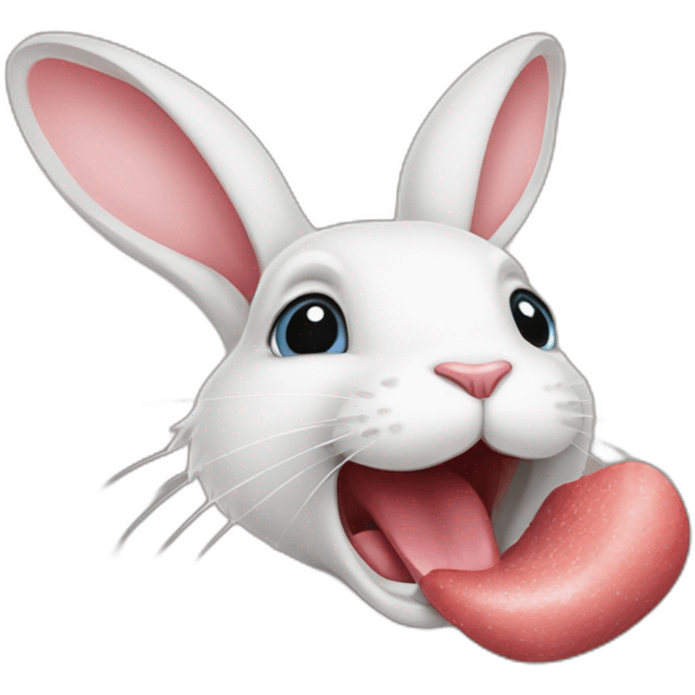 tongue licking rabbit emoji