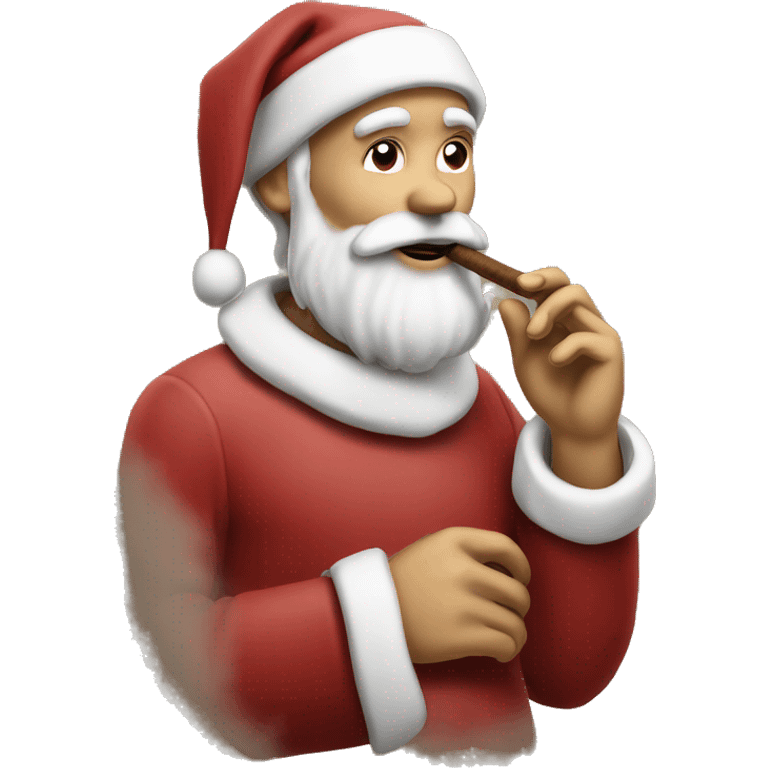 Santa smoking a cigar  emoji