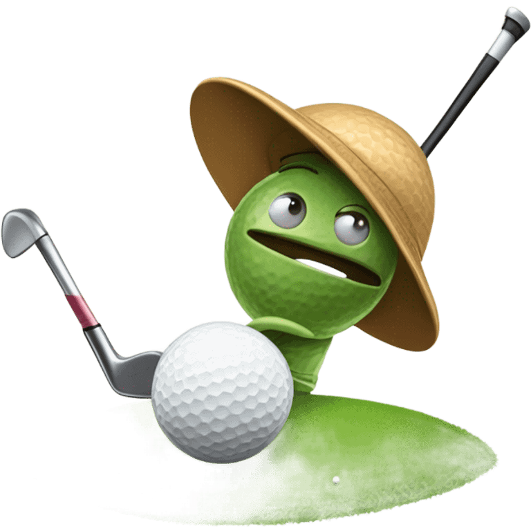 Una cucaracha jugando golf  emoji