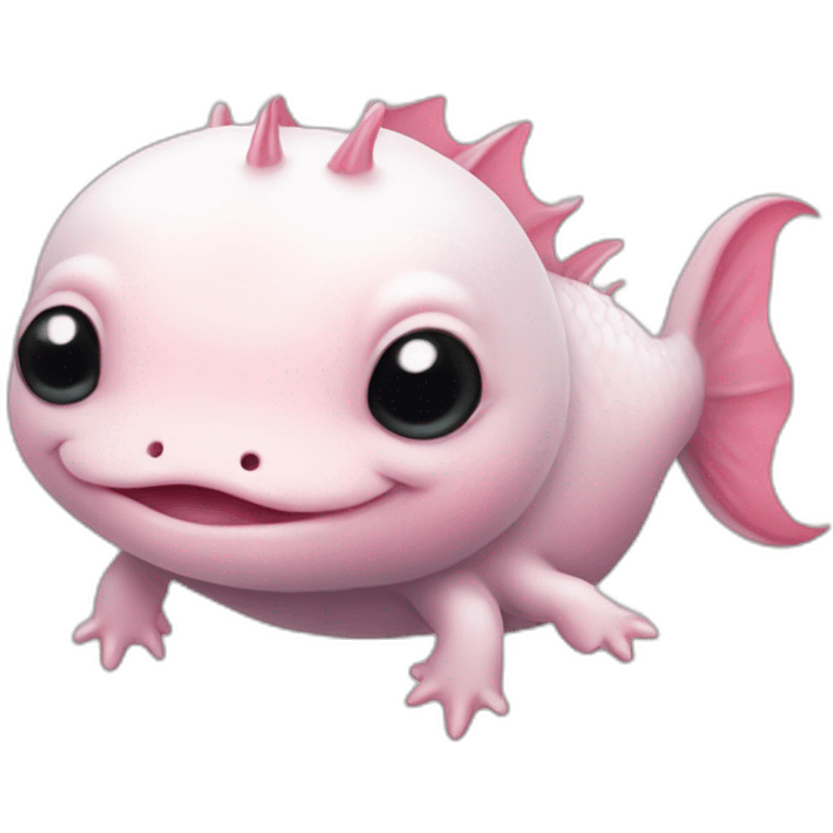 Cute little Chubby Axolotl  emoji