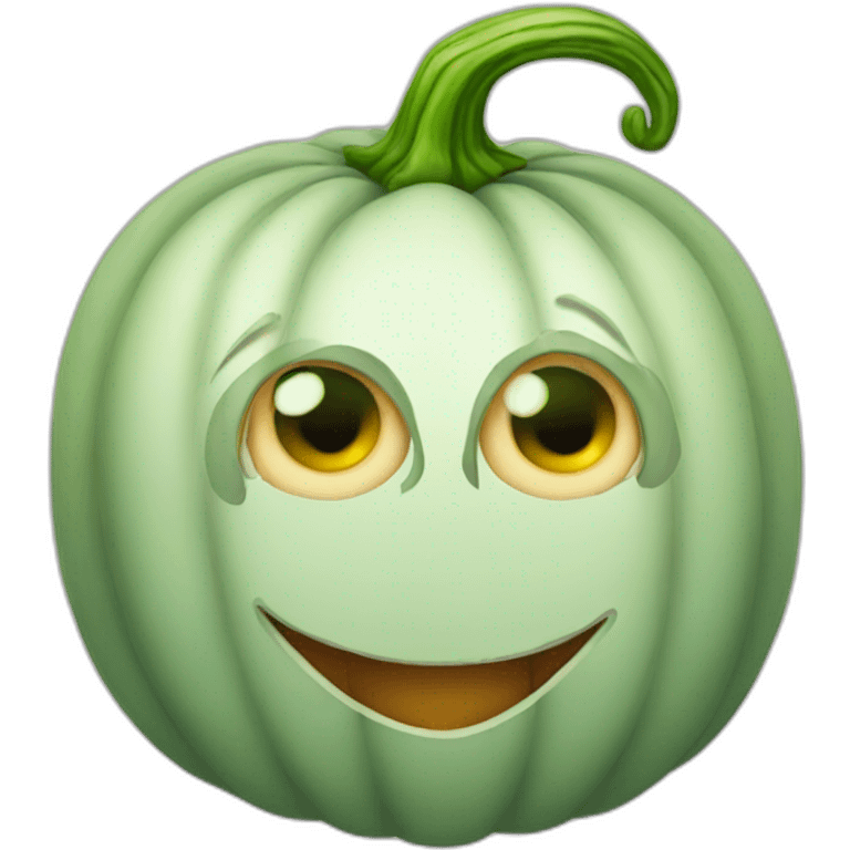 Green eyes pumpkin emoji