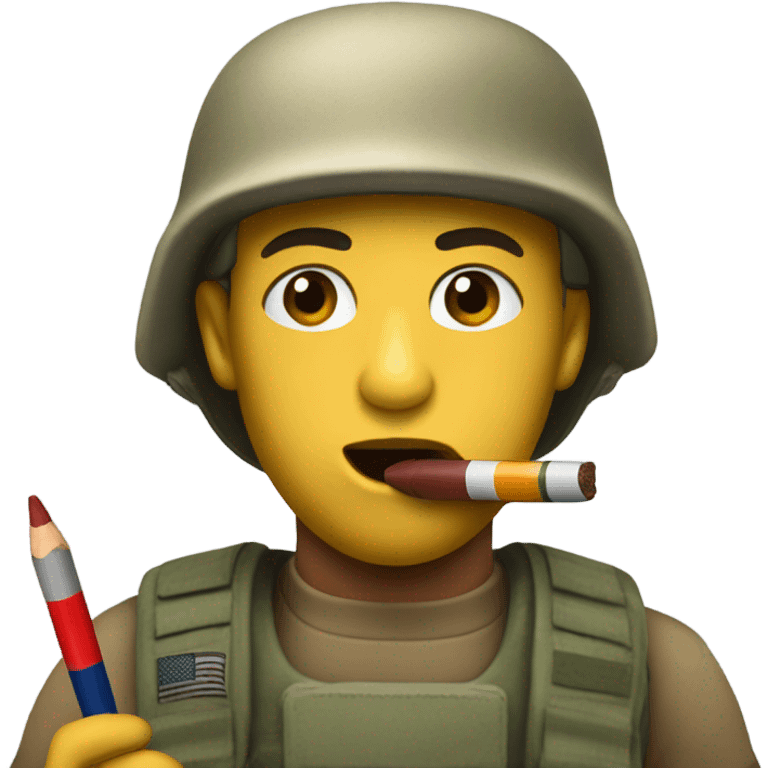 Marine eating a crayon  emoji