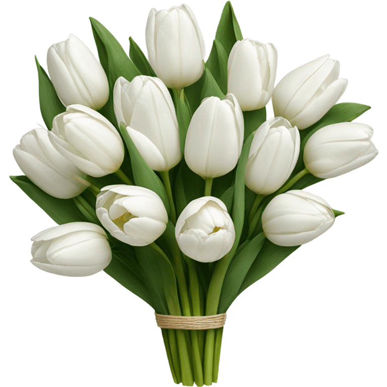 white tulip bouquet  emoji