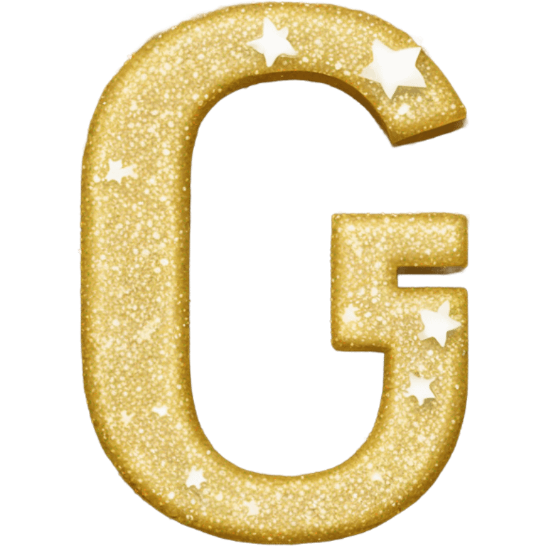 Glitter letter G emoji