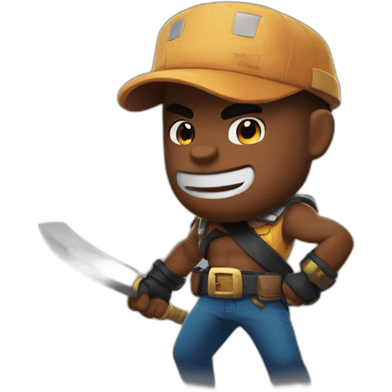 Leon from brawl stars emoji