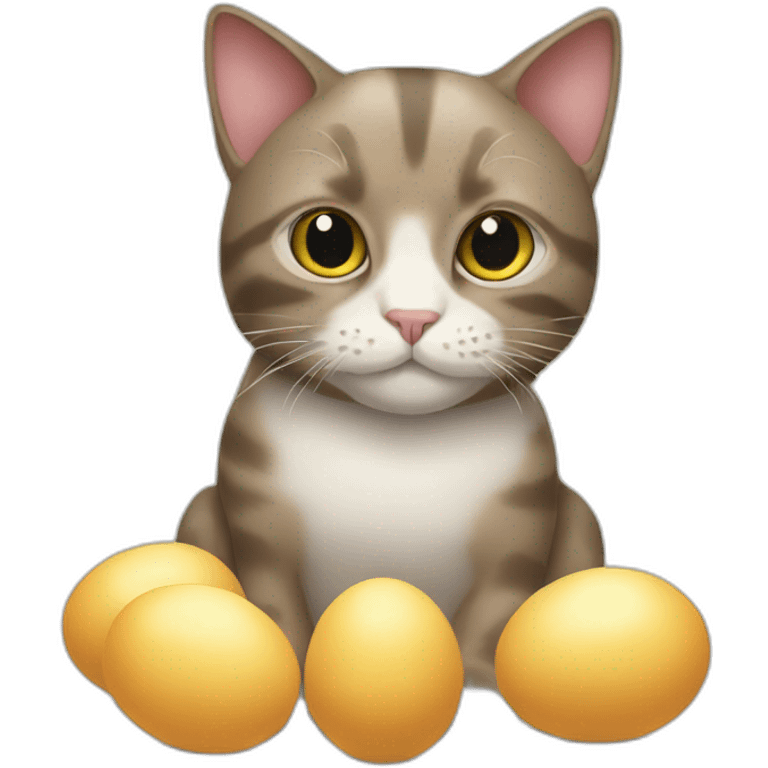 cat with eggs emoji