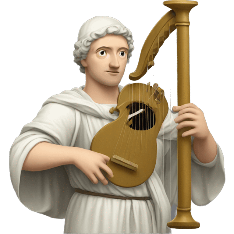 Petrarch holds a lyre in his hand emoji