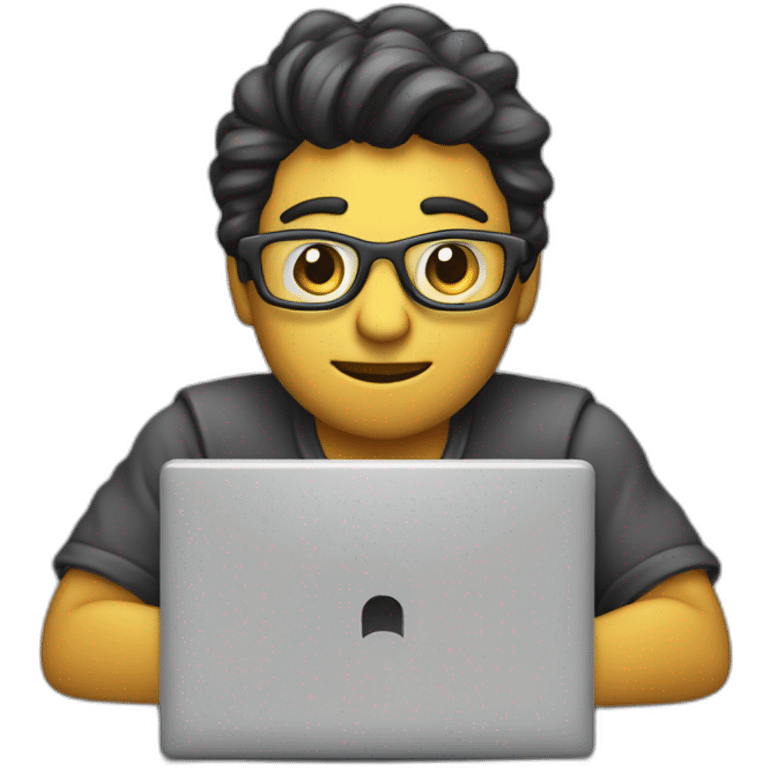 software developer hamstet on computer emoji