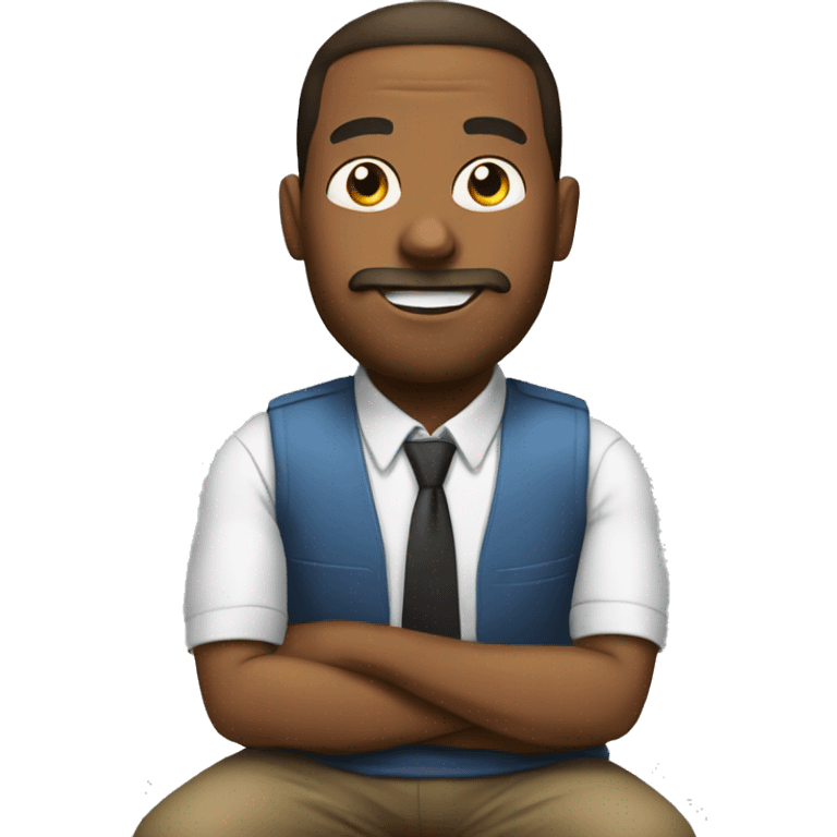 professional emoji sittin on a benc emoji