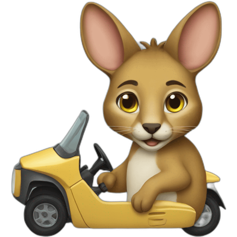 cat-wallaby-driving emoji