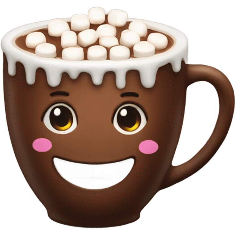 Hot chocolate with marshmallows  emoji